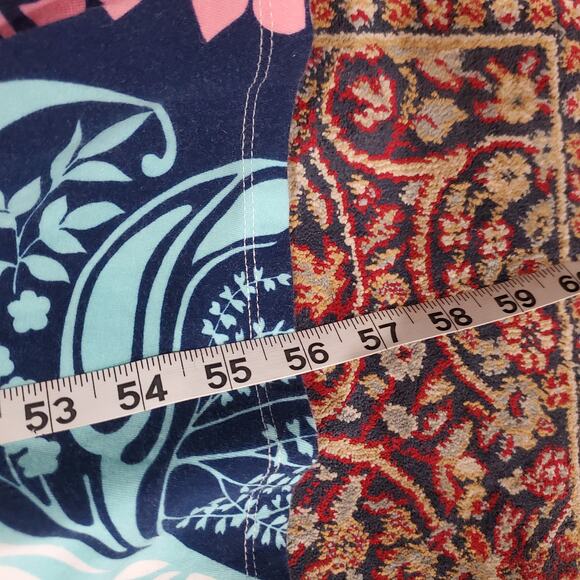 Talbots Womens Abstract Paisley Jersey Stretch Maxi Dress Size M Keyhole Back - Picture 10 of 10